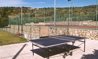 Tavolo da ping-pong e campo di boccie