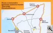 Il percorso delle prove a cronometro mondiali di ciclismo 2004 a Bardolino e Garda